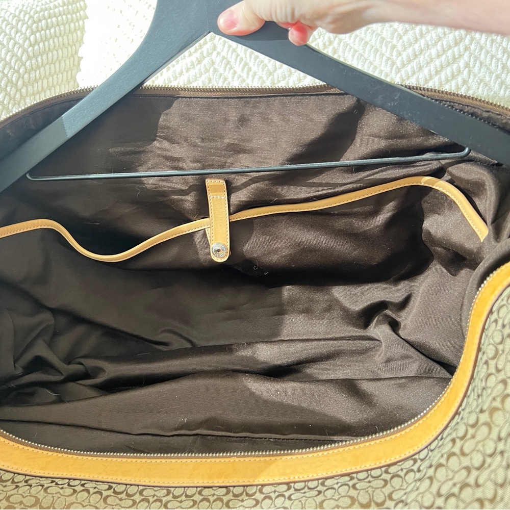 Coach Stylish Tan Leather and Brown Bag - Picture 11 of 15